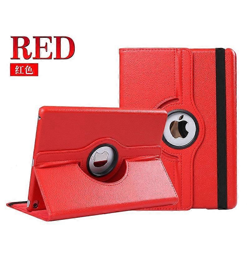 Stylish Case For Ipad 10.2 Red Litchi Texture Rotating Leather