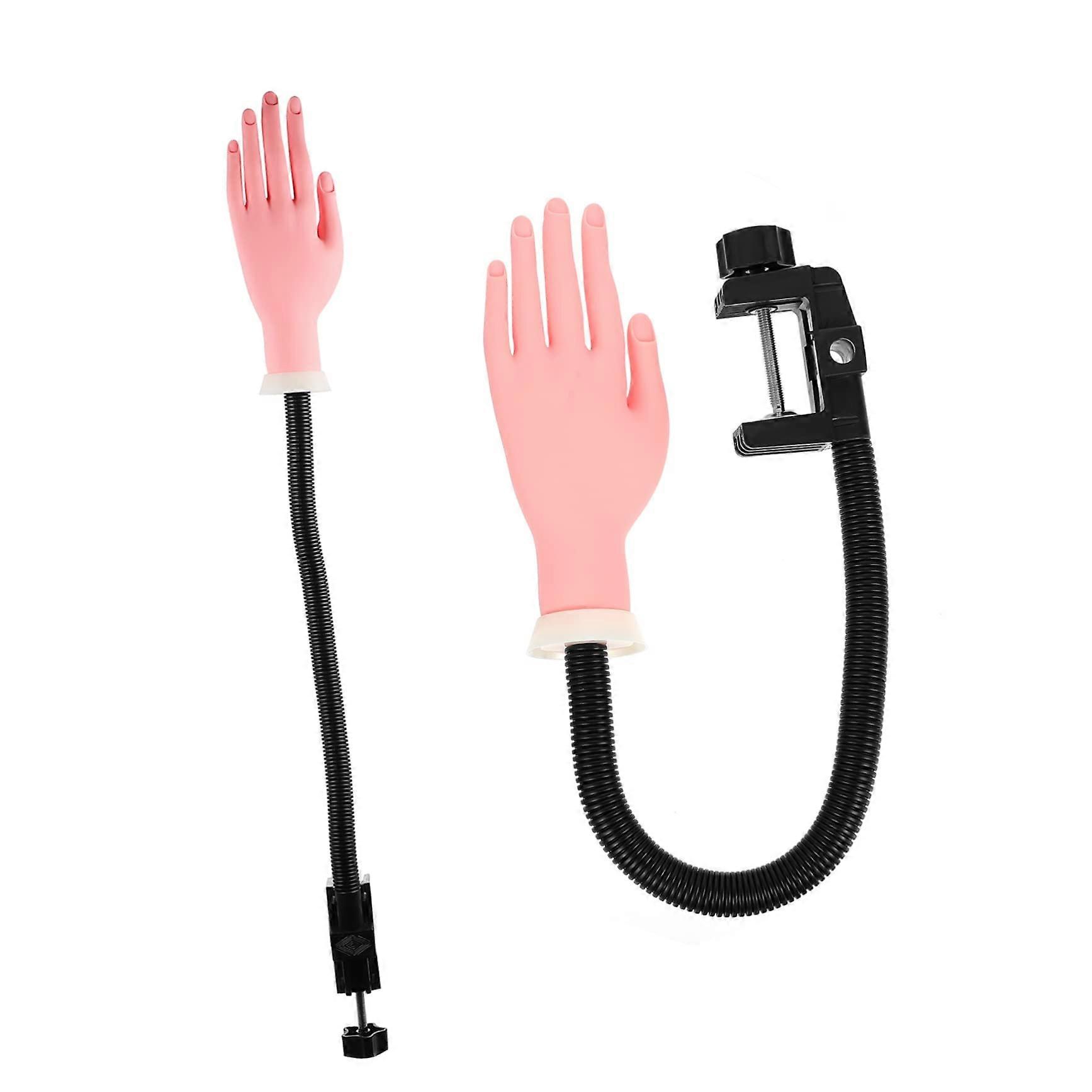 Nail Practice Hand with Flexible Fingers and Replaceable Nails for Manicure Training and Nail Art