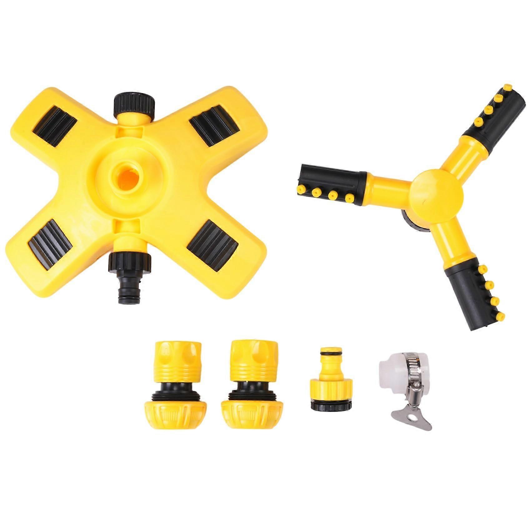 Garden Lawn Sprinkler 360° Automatic Rotation for Large Area Coverage, 6Piece Rotating Set