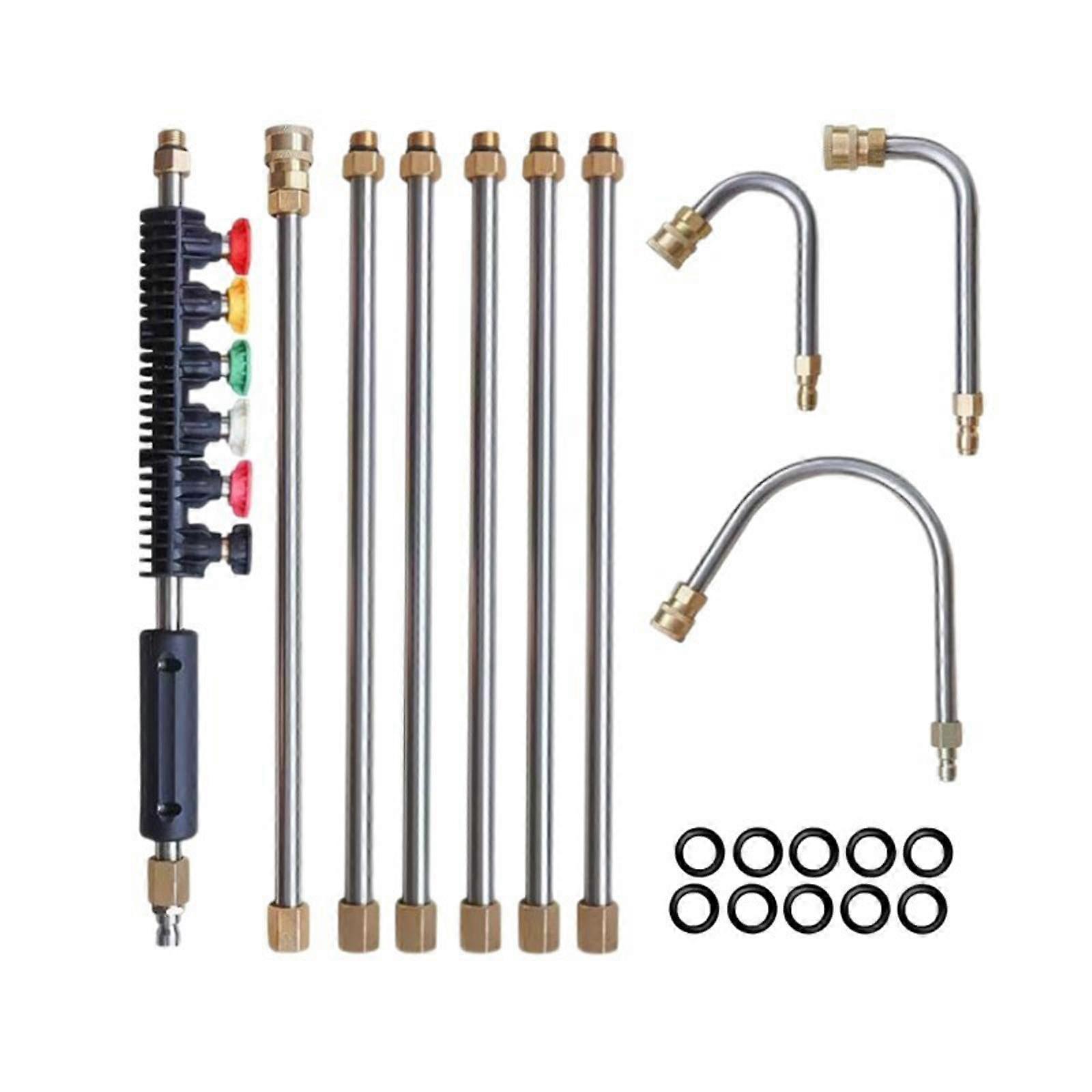 Pressure Washer Extension Wand Set 4000 PSI MultiAngle Gutter Cleaning Tool with Quick Connect
