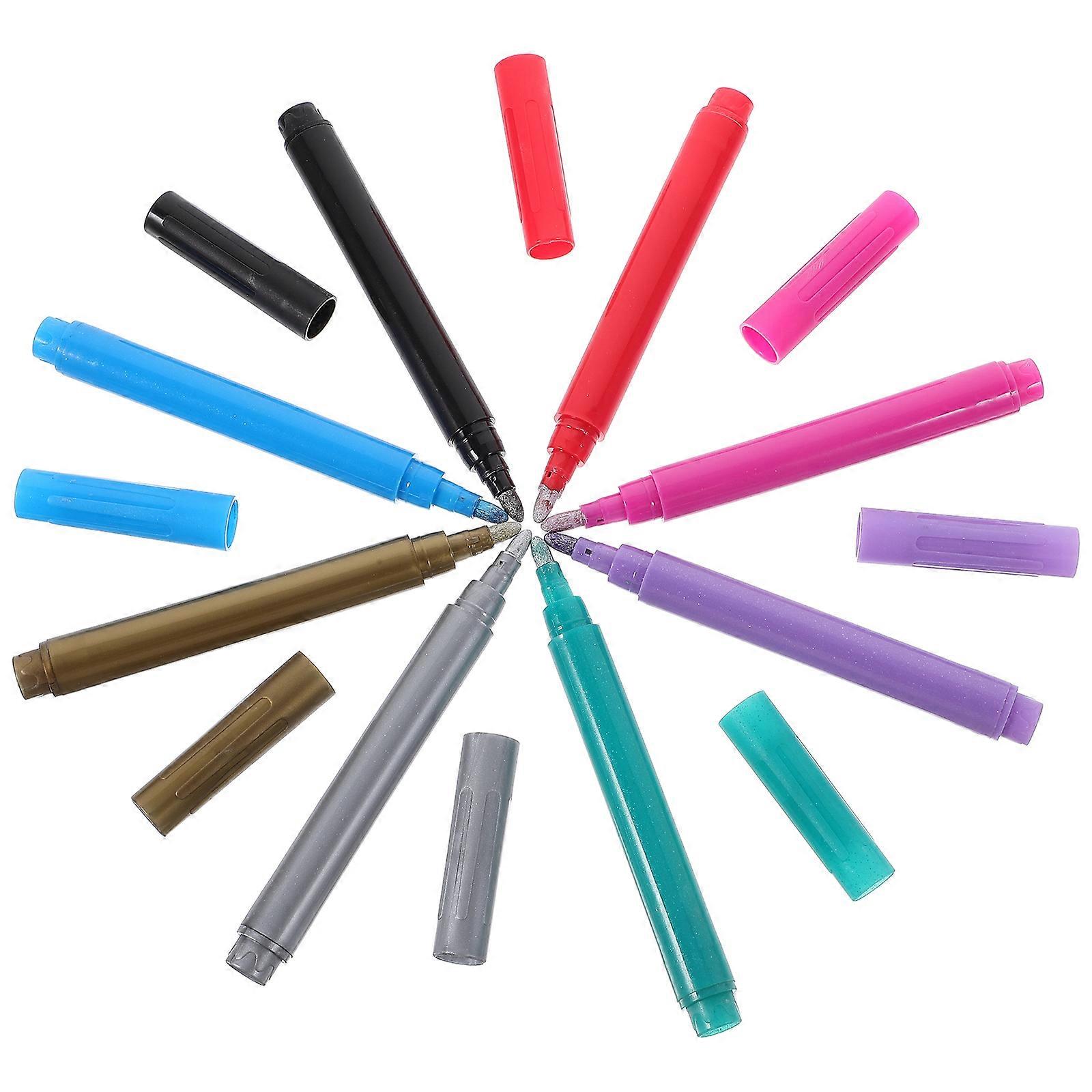 Metallic Wine Glass Markers for Writing Use with 8Pcs Assorted Colors