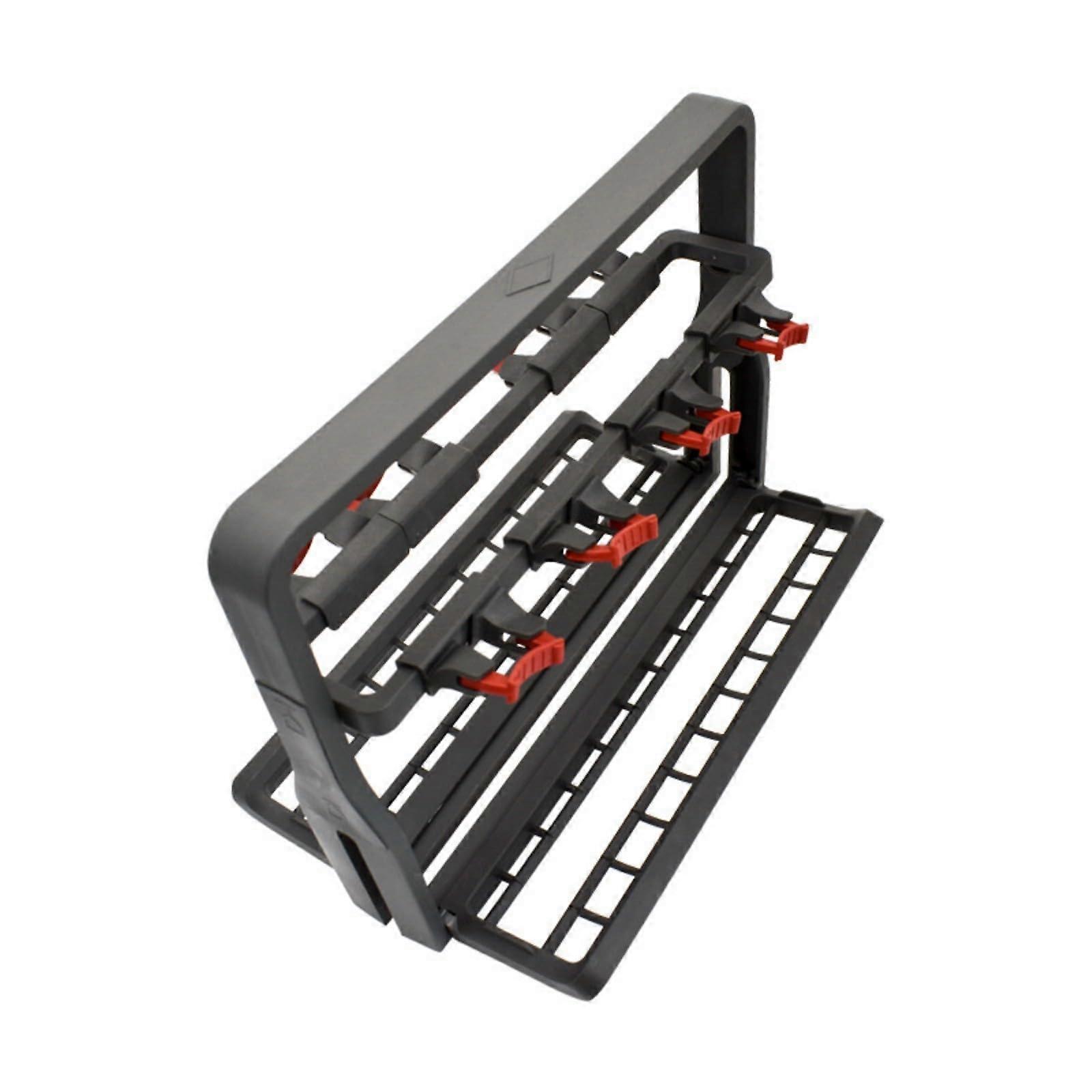 Dishwasher Glass Rack with Adjustable Stemware Slots and Soft Grip Holders for Space Saving Storage