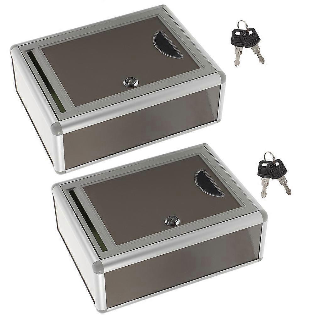 Lockable Wall Mount Mailbox 2Pcs Designed For Collecting Envelopes Documents And Feedback
