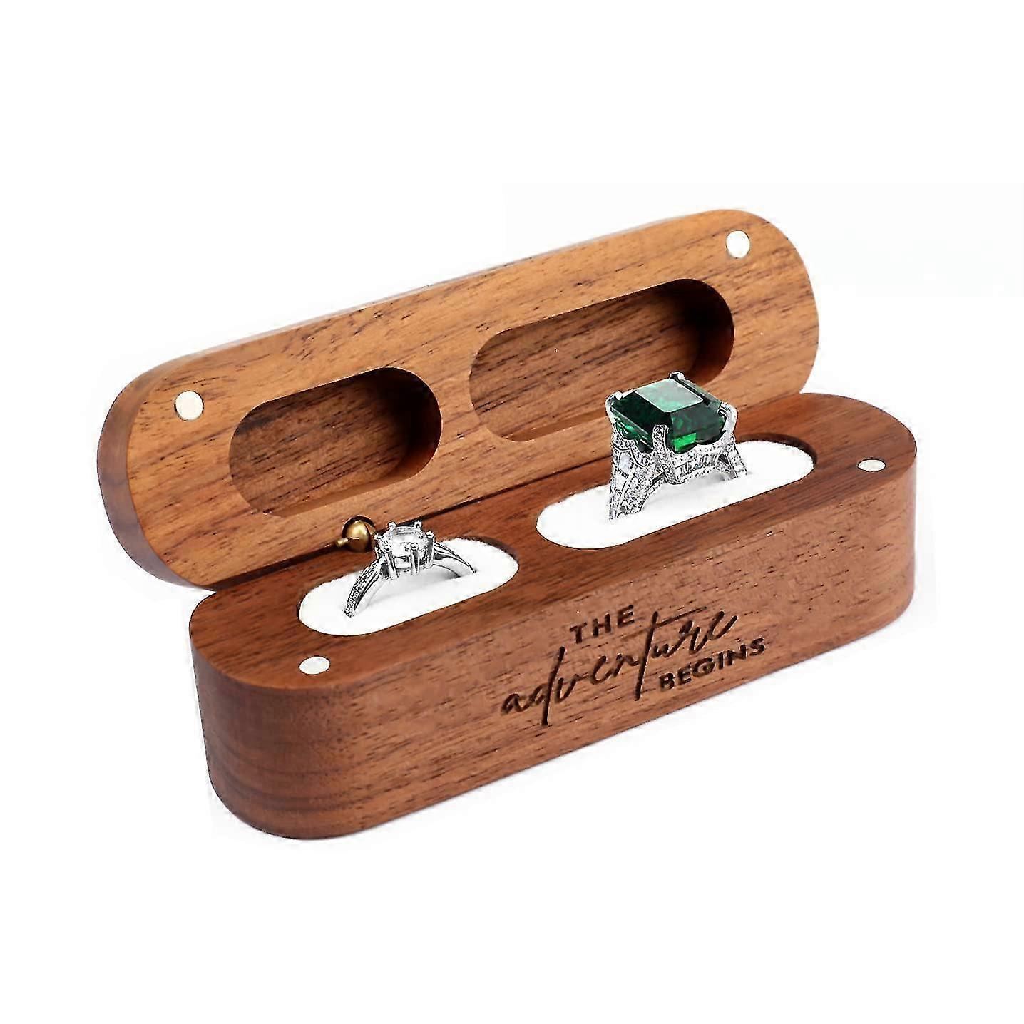 Wooden ring box for wedding ceremony rectangular size 26-27s