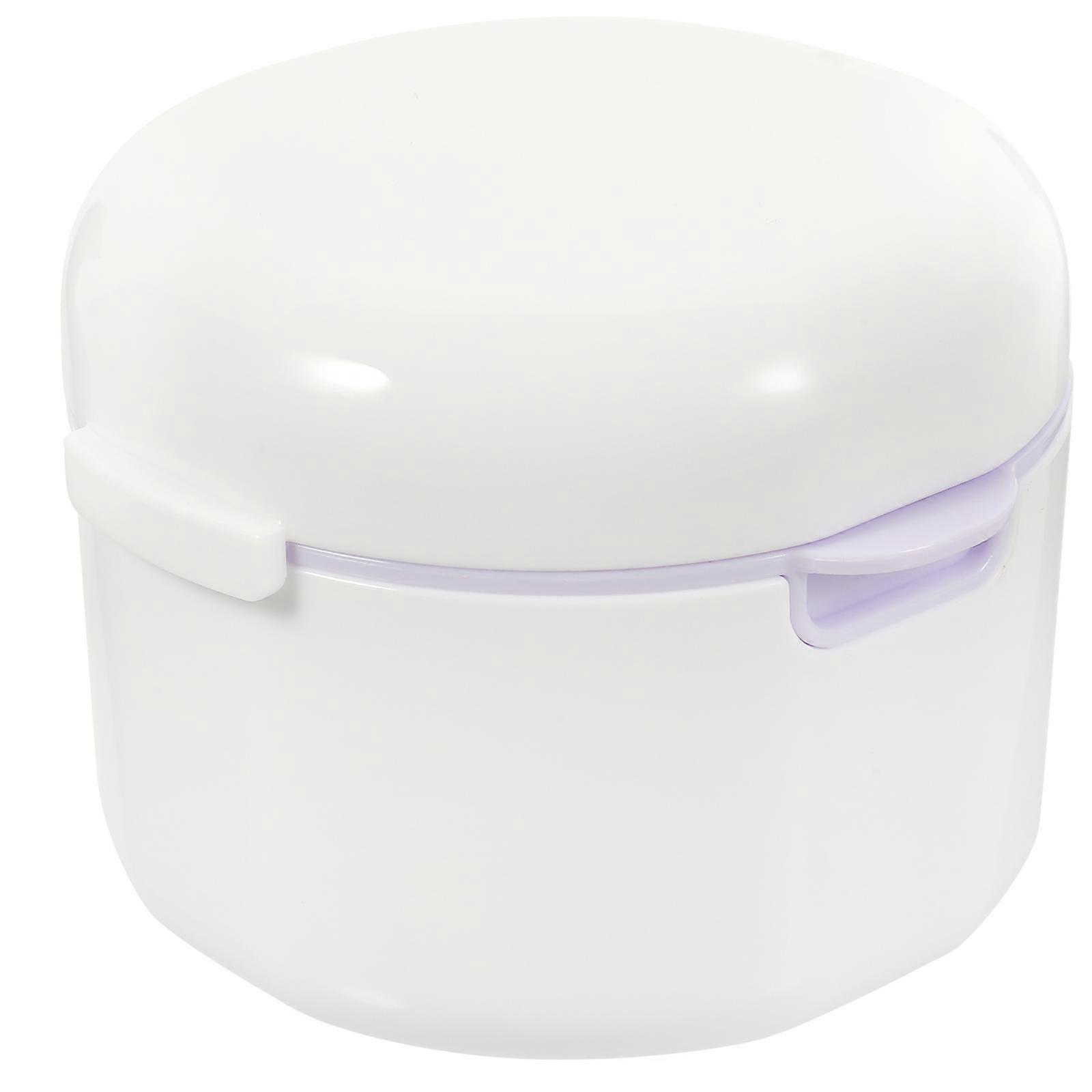 Portable Brace Case for Denture Storage with 3Pcs Orthodontic Retainer Cases