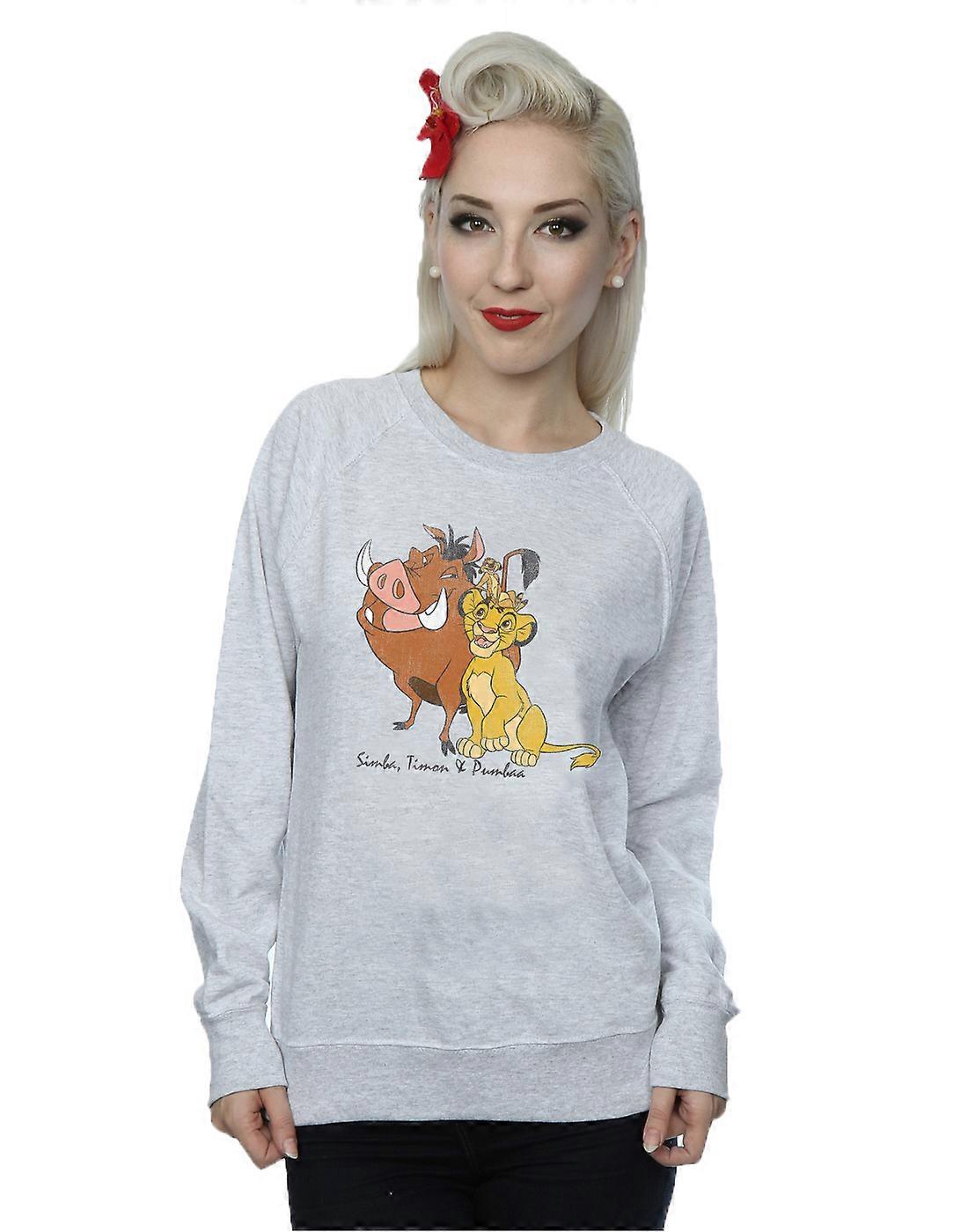 Disney donna classico Simba, Timon e Pumbaa Sweatshirt