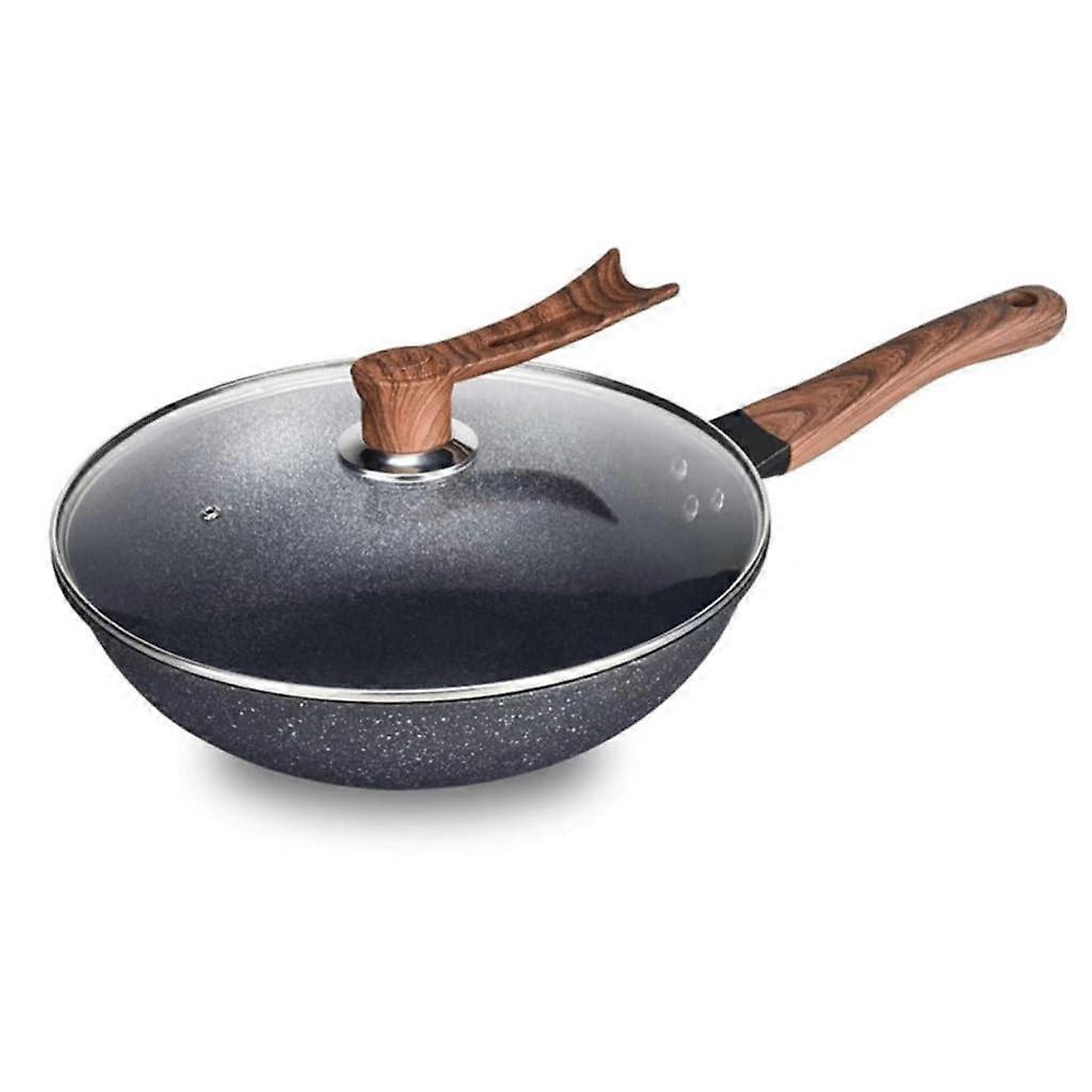 Non Stick Maifan Stone Frying Pan Flat Bottom Easy Clean Rust Proof for Healthy Cooking