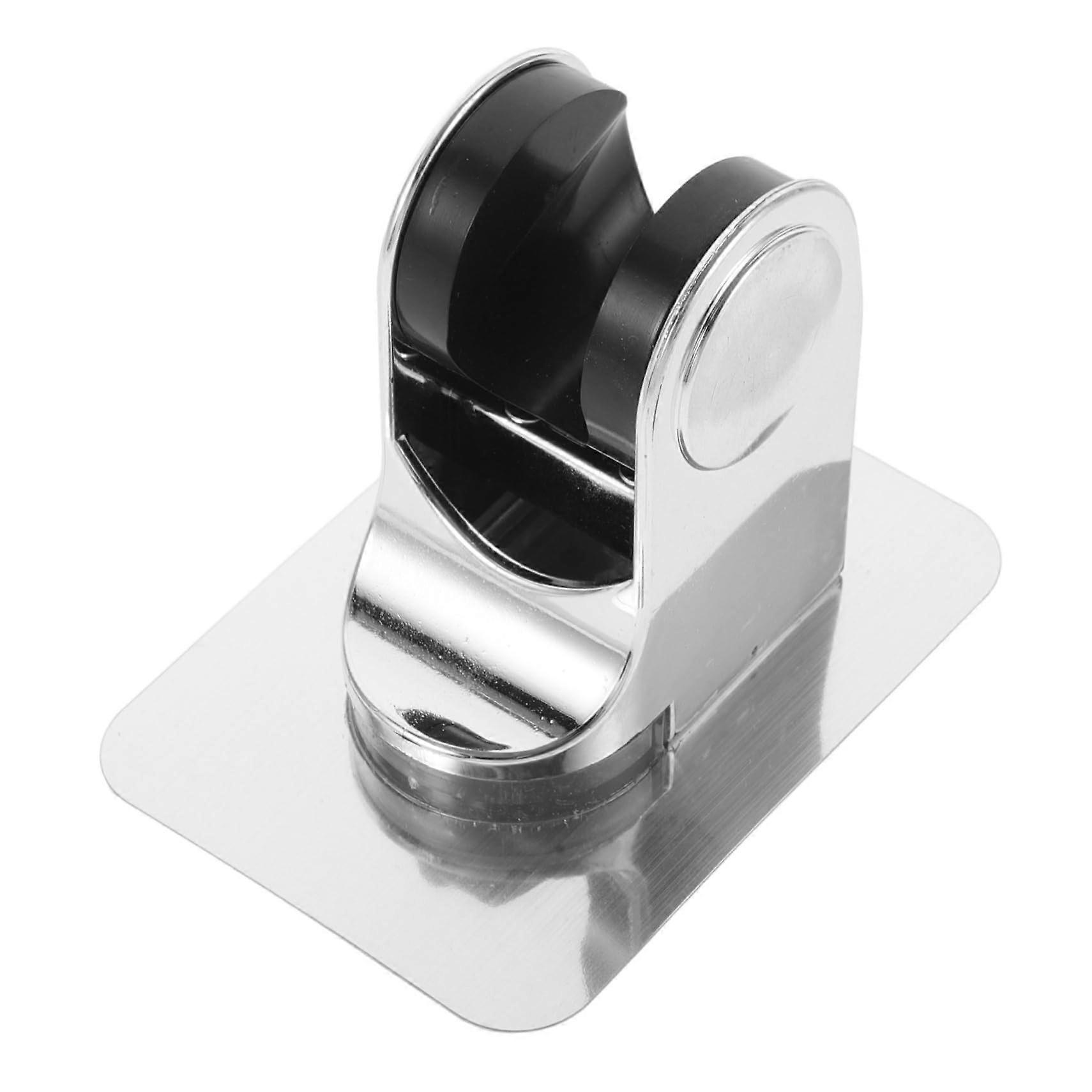 Adjustable Shower Head Holder Wall Mount No Drill Reusable Adhesive Bracket with Stretchy Clips