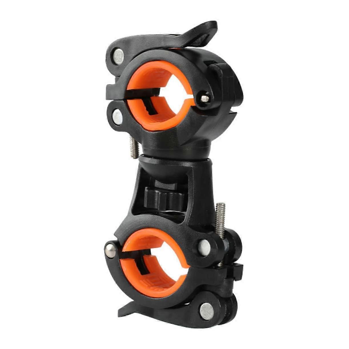 Bike Flashlight Mount Quick Release Shockproof Holder for Road and Mountain Bikes Orange