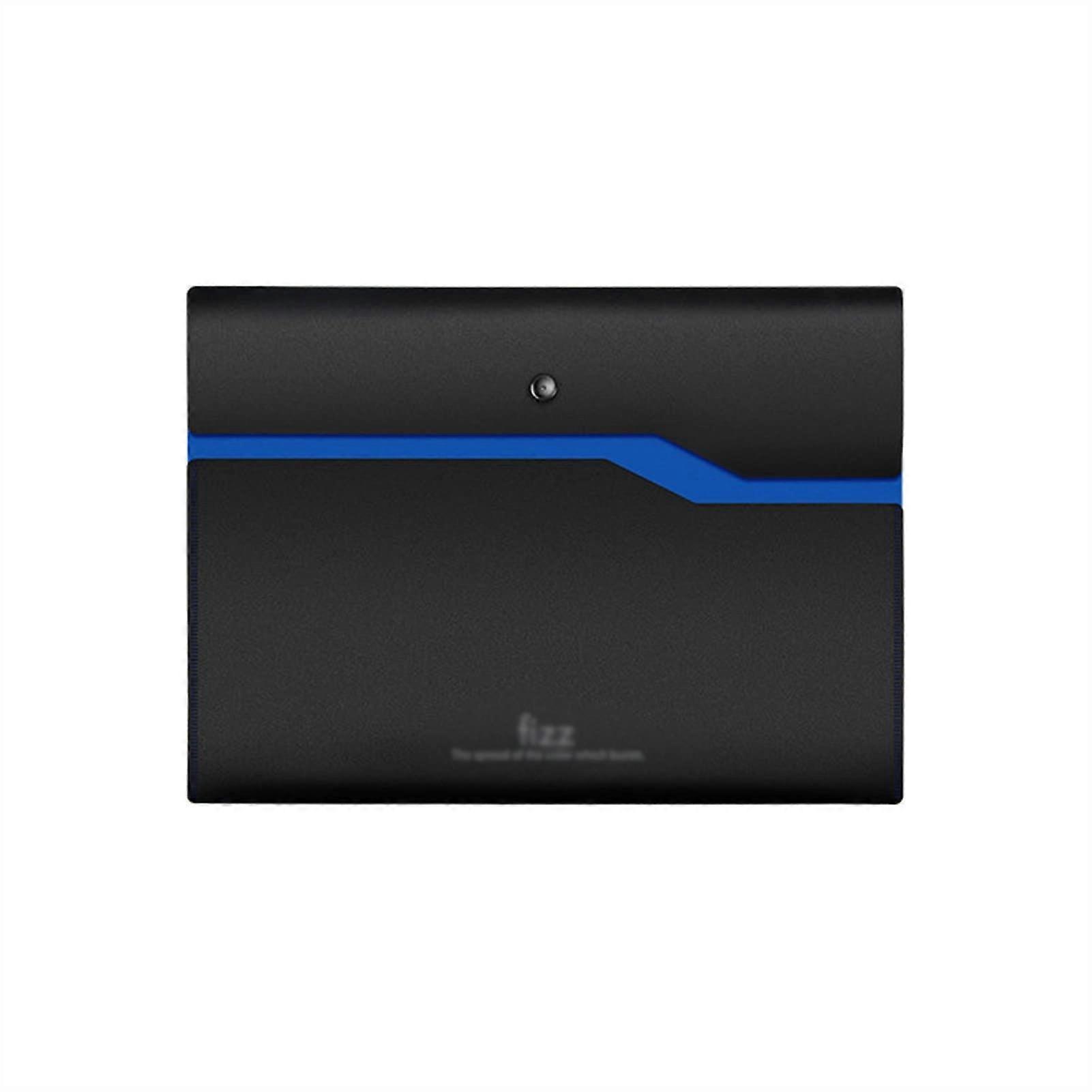 A4 File Folder Organizer Set, Large Capacity 2Layer Document Bag for Office, Green and Blue