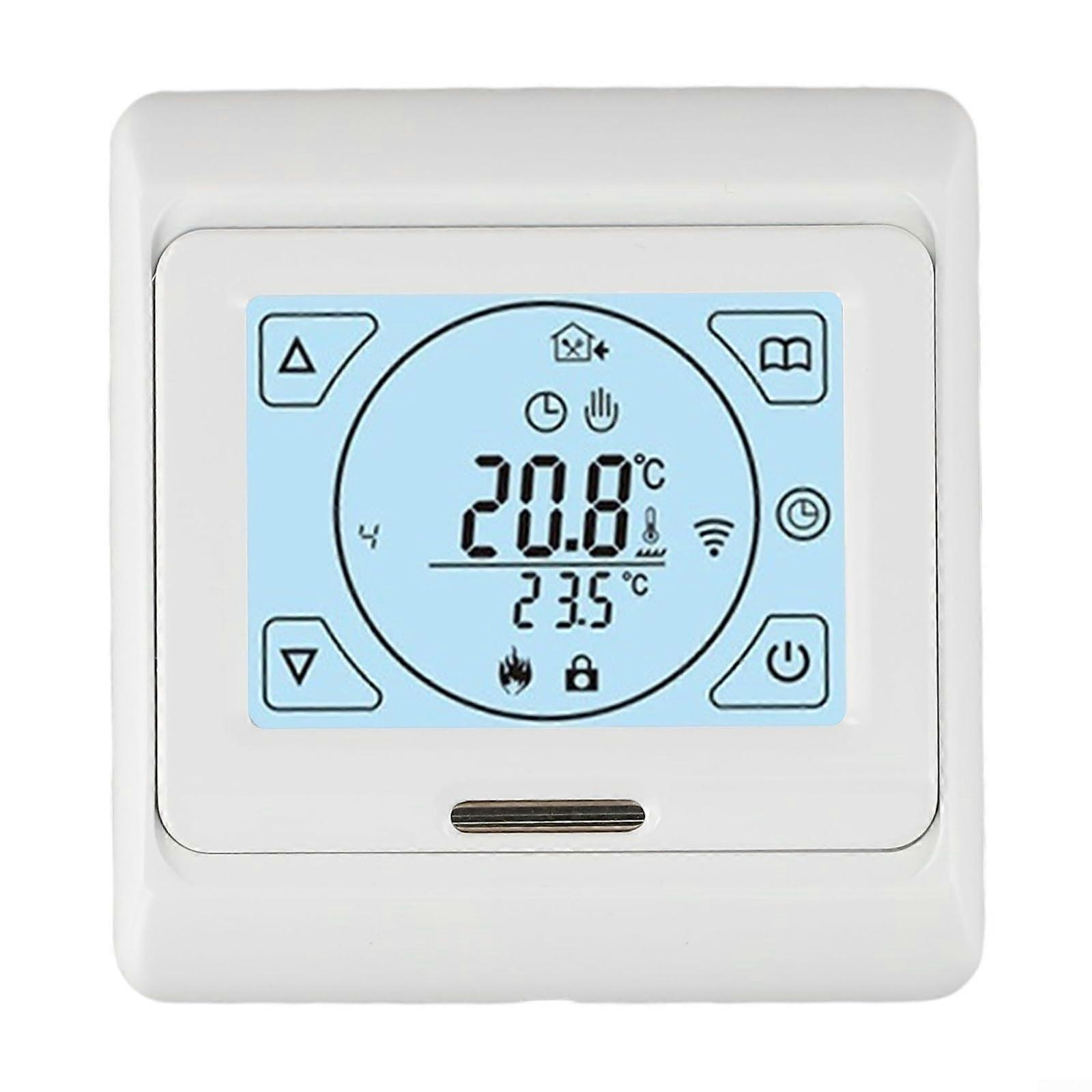 Underfloor Heating Thermostat with Sensor, 7 Day Programmable Controller and Safety Power Switch