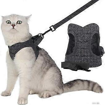 Cat Leash, 360° Surround Anti-Choking, Chest Circumference 28-33cm M Size, Cat Outdoor Walking Rope