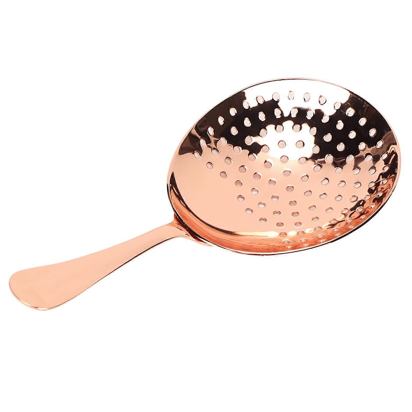 Julep Strainer Stainless Steel Copper Plated Cocktail Strainer with Efficient Slots for Bar Use