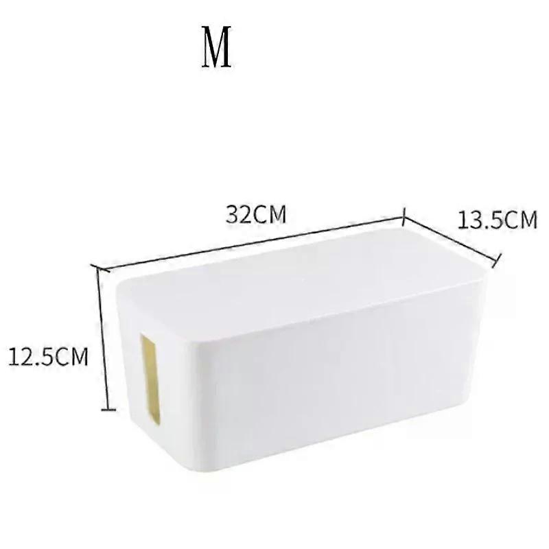 Cable Storage Box Power Board Wire Management Socket Strip Wire Case Dust Charger Socket Organizer Network Bin Charger