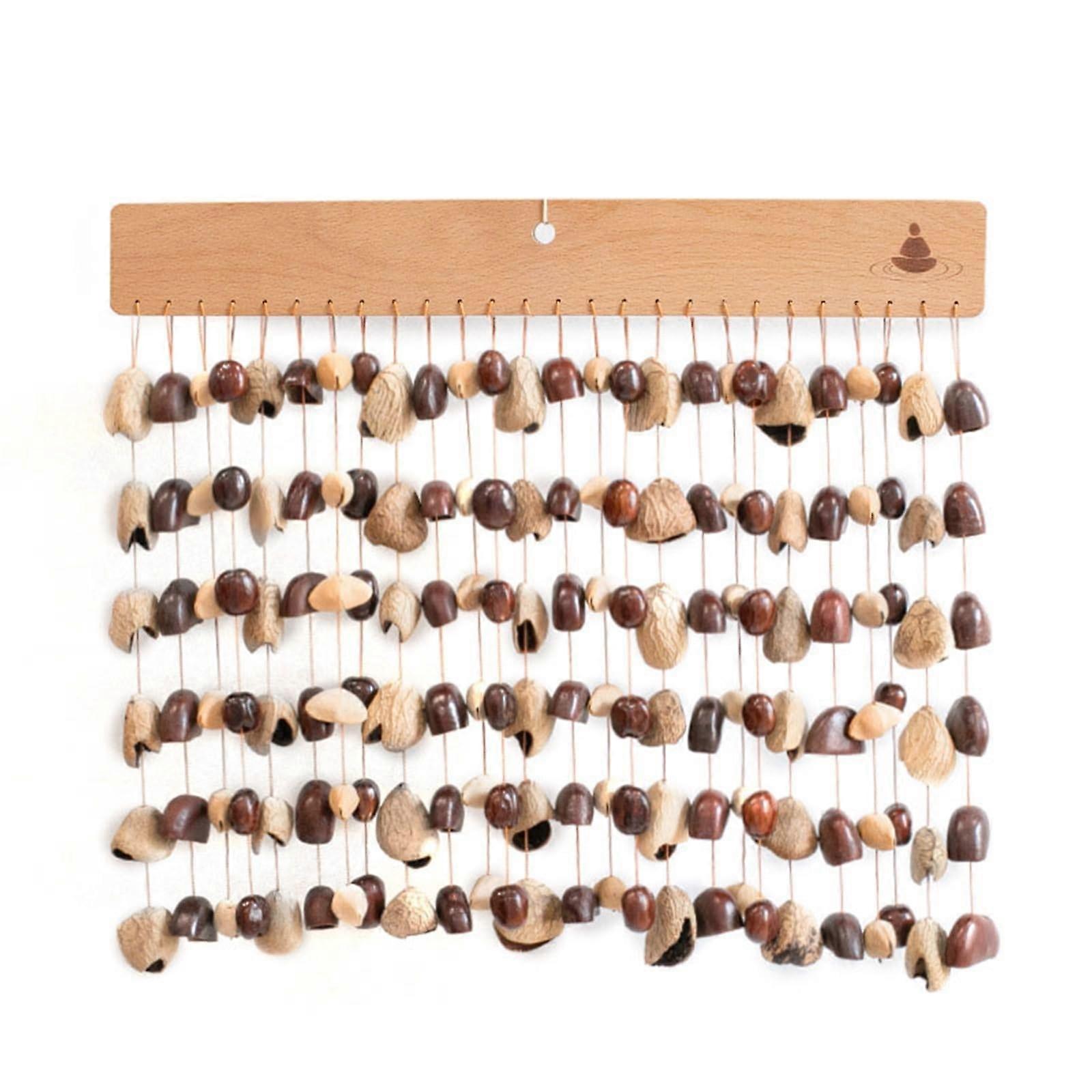 Handcrafted Fruit Shell Wind Chimes and Bar Chimes with Clear Resonant Sound for Meditation Yoga