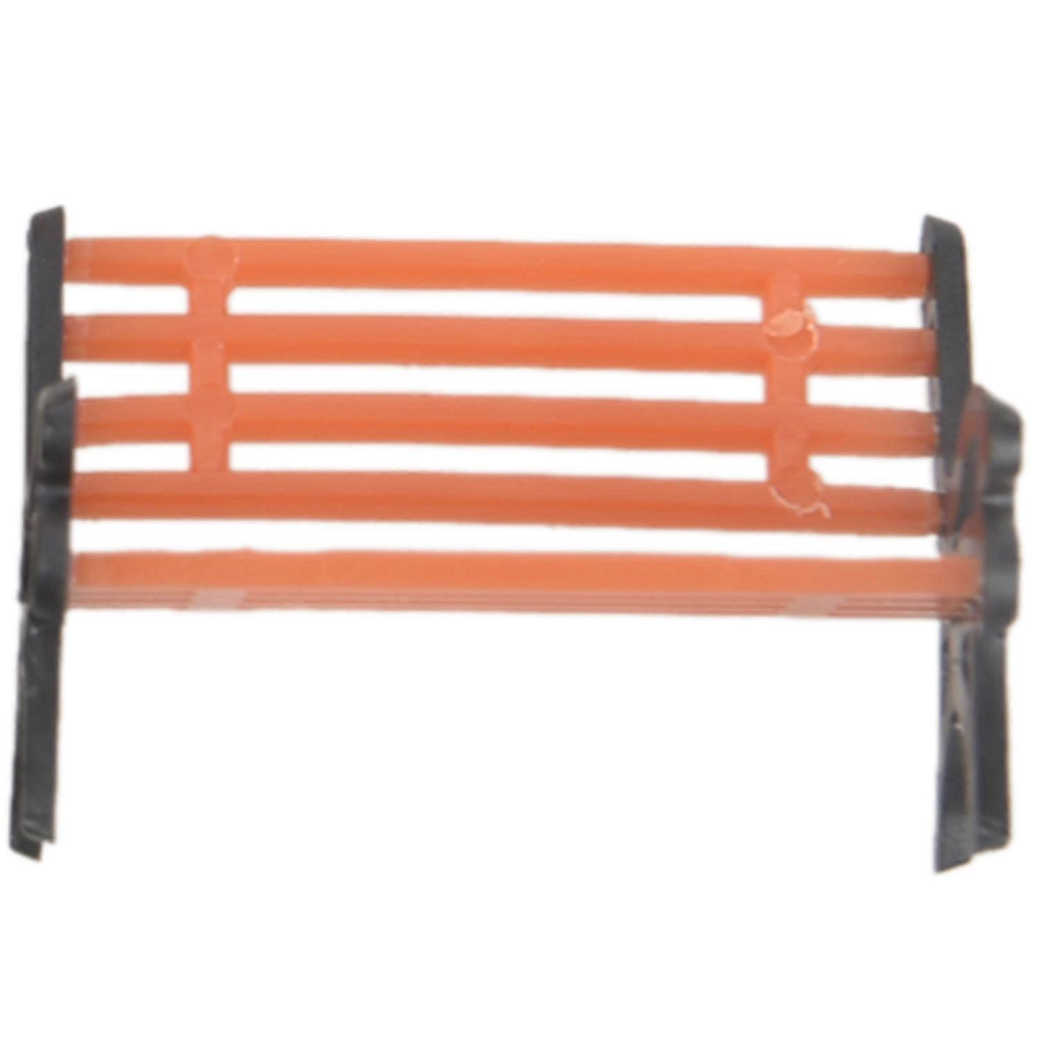 5pcs Plastic Model Park Bench Model Landscape 1:50 w/ Black Arm