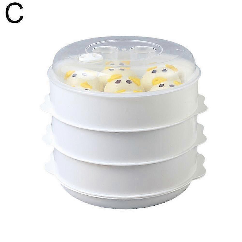 Double Plastic Steamer Microwave Oven Steamer With Lid Cookware Cooking Tools