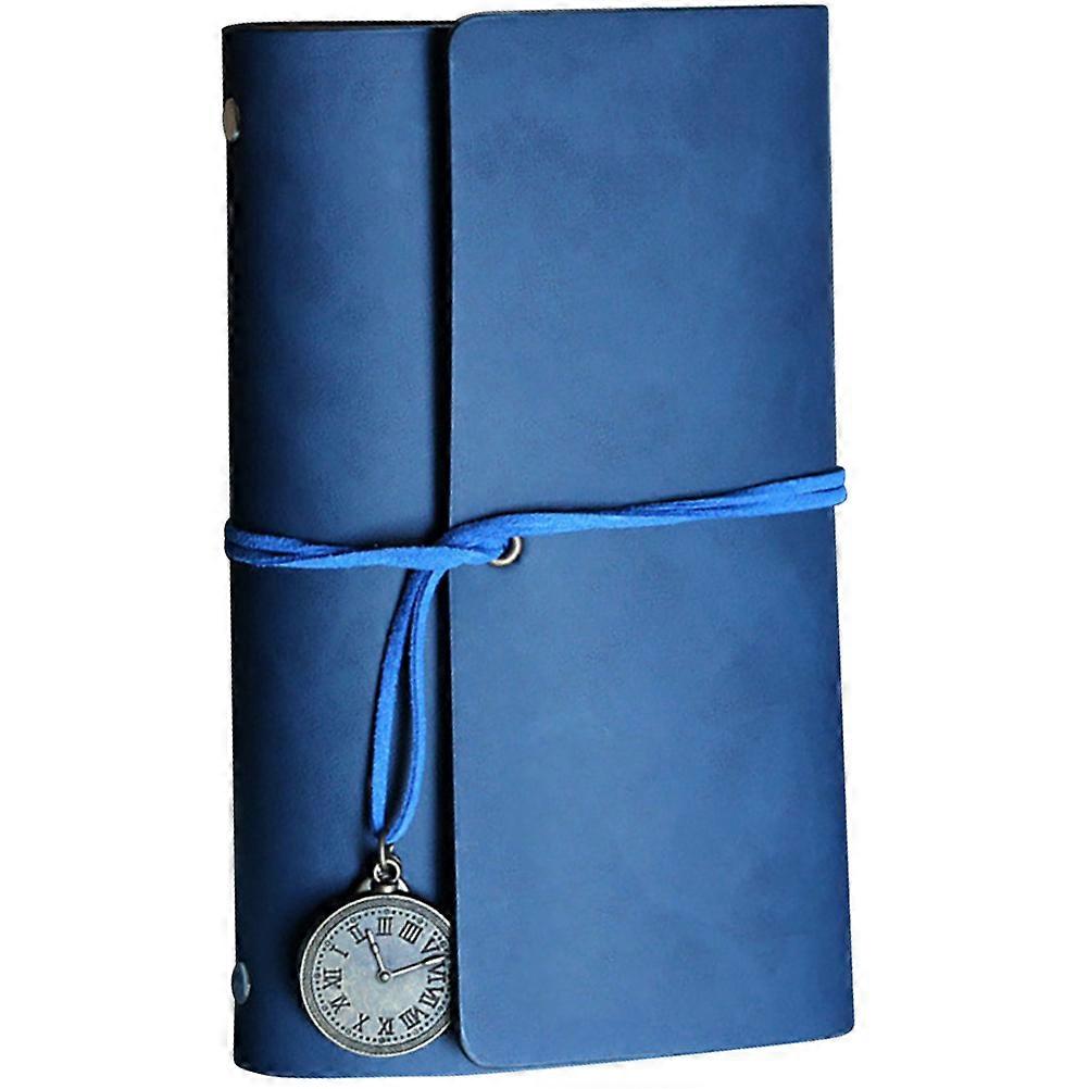 Refillable Journal Notepad for Taking Notes with Vintage Blue Cover