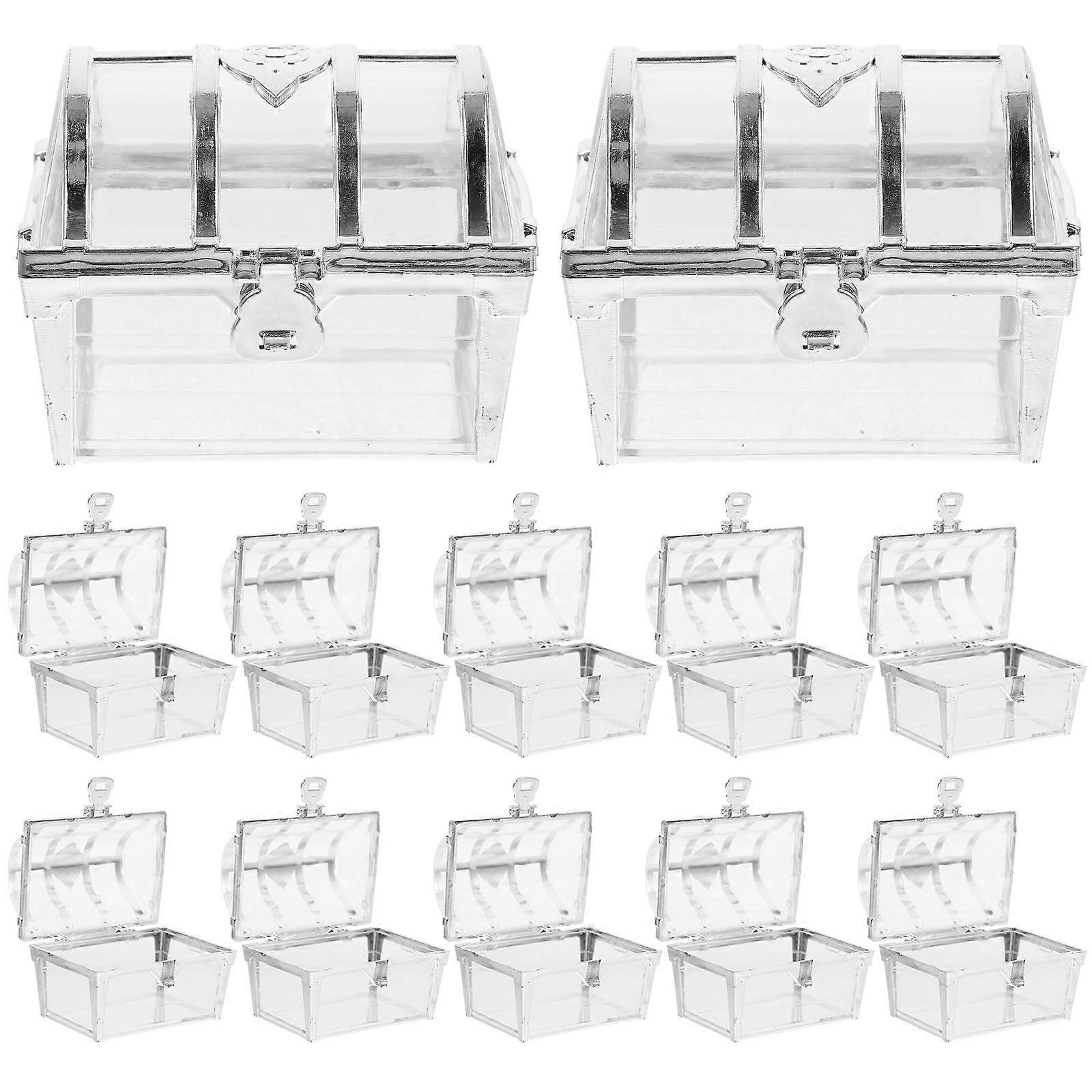 Silver Wedding Candy Box Candy Packaging Box for Storage 12Pcs