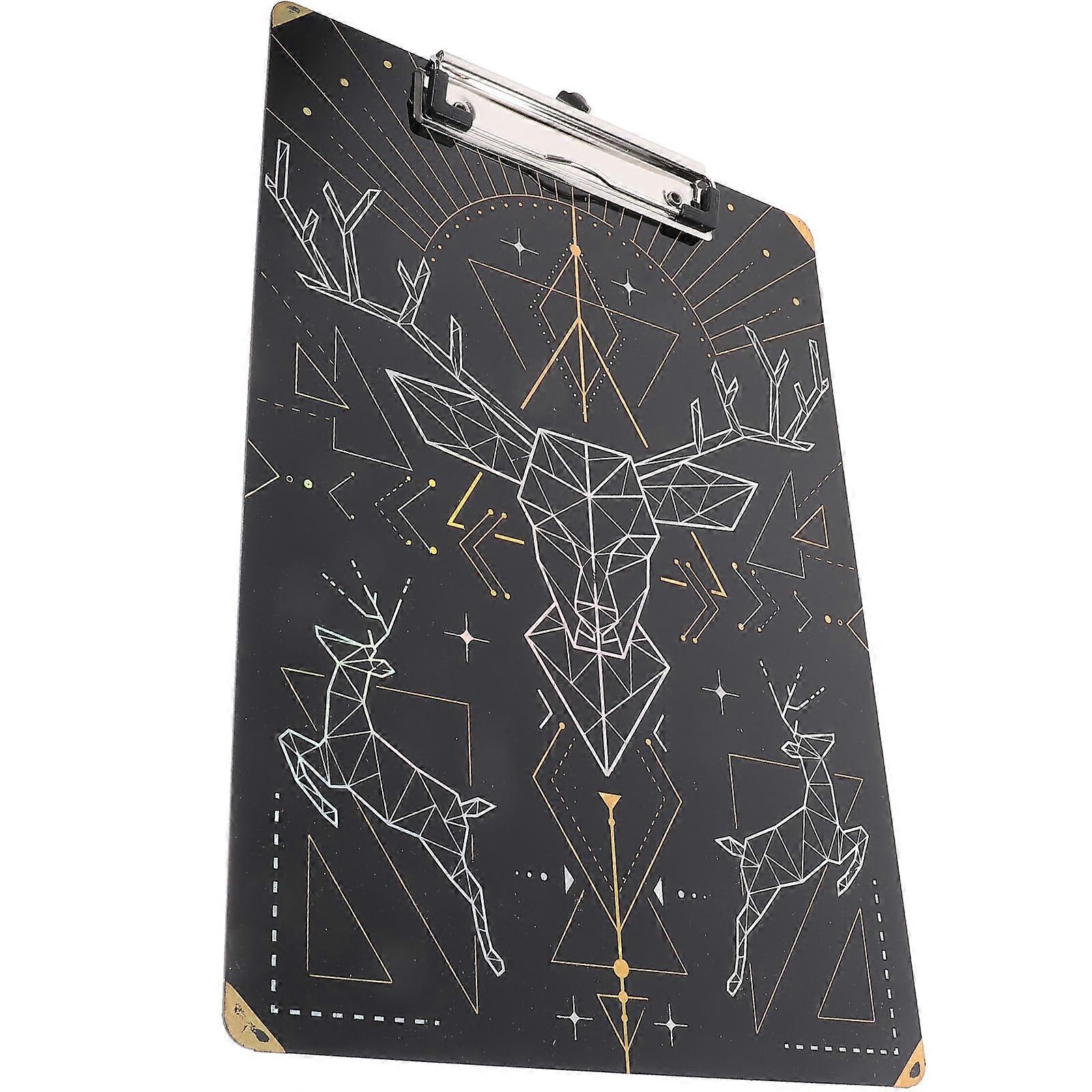 Writing Board Office Clip Board for Document Organizing 2Pcs Acrylic Black