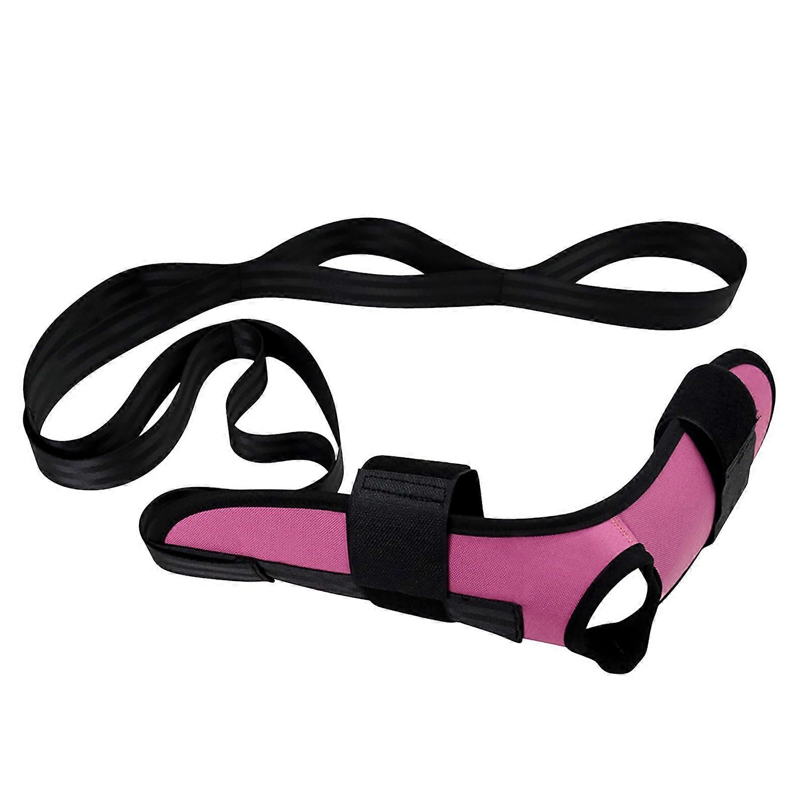 Yoga Stretch Strap with Adjustable Size and Multiple Positions for Flexibility and Ankle Protection