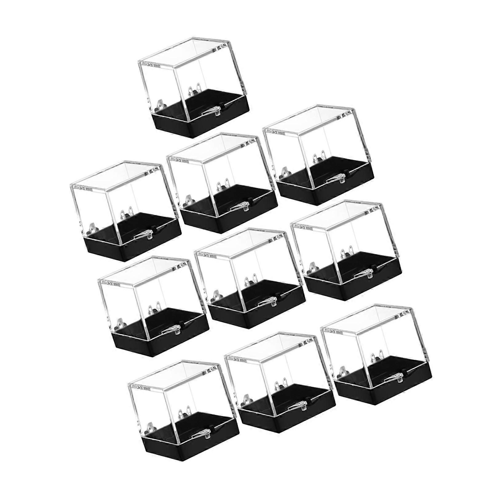 Plastic Square Stone Box for Crystal Specimen Storage 40Pcs