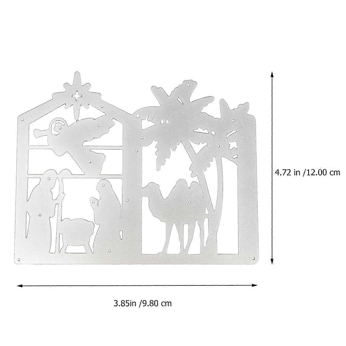 Decorative Embossing Halloween Dies Stencils Camel Pattern Metal Cutting Dies Silver 1Pack