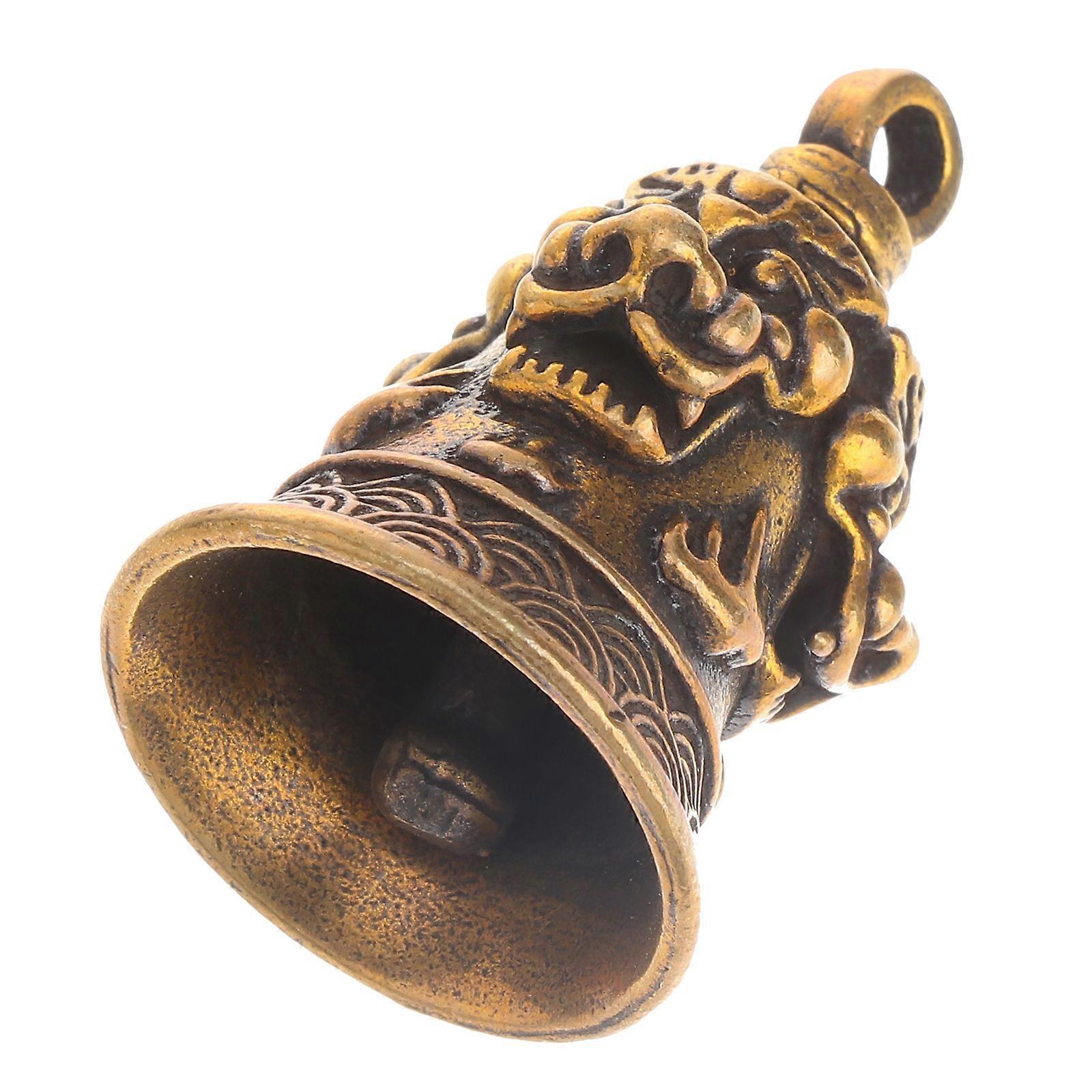 Creative Gift Keychains Brass Lion Ring Bell for Decoration