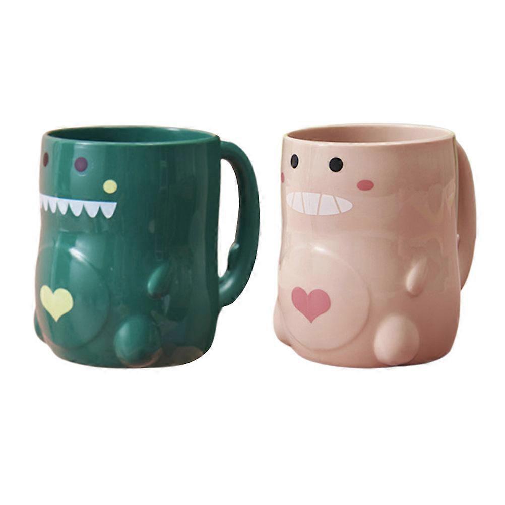 Creative Dinosaur Drinking Cup Practical Toothbrush Cup for Home Use 2Pcs