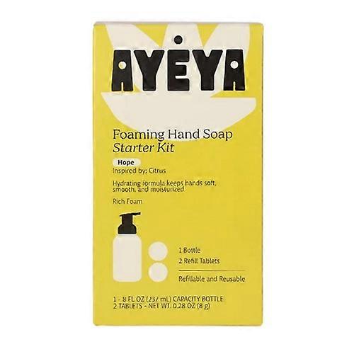Ayeya Foaming Hand Soap Hope Citrus Starter Kit, 2 Tabs