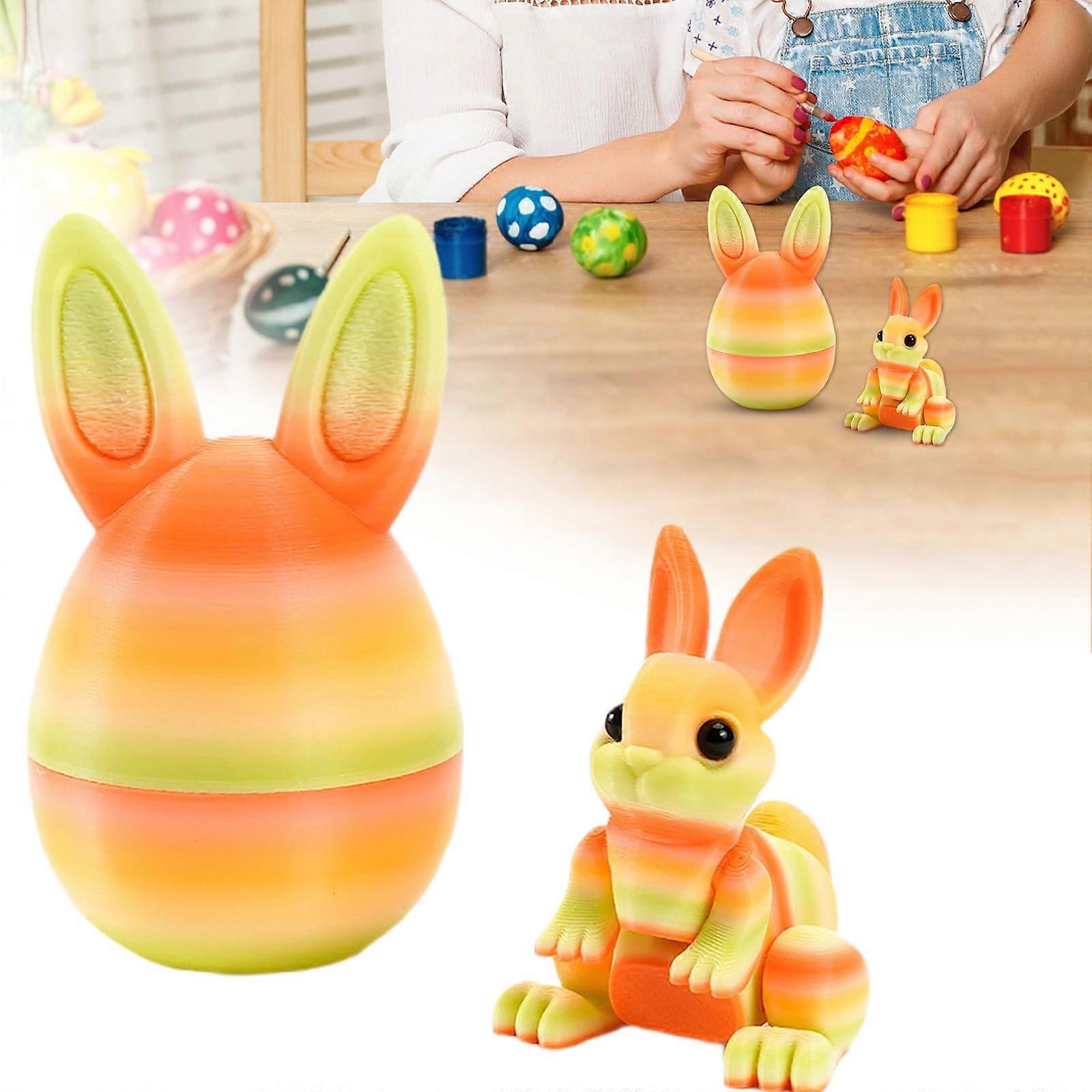 Easter Decorations,3D Printed Egg Set Easter Craft Ornament Children'S Storage