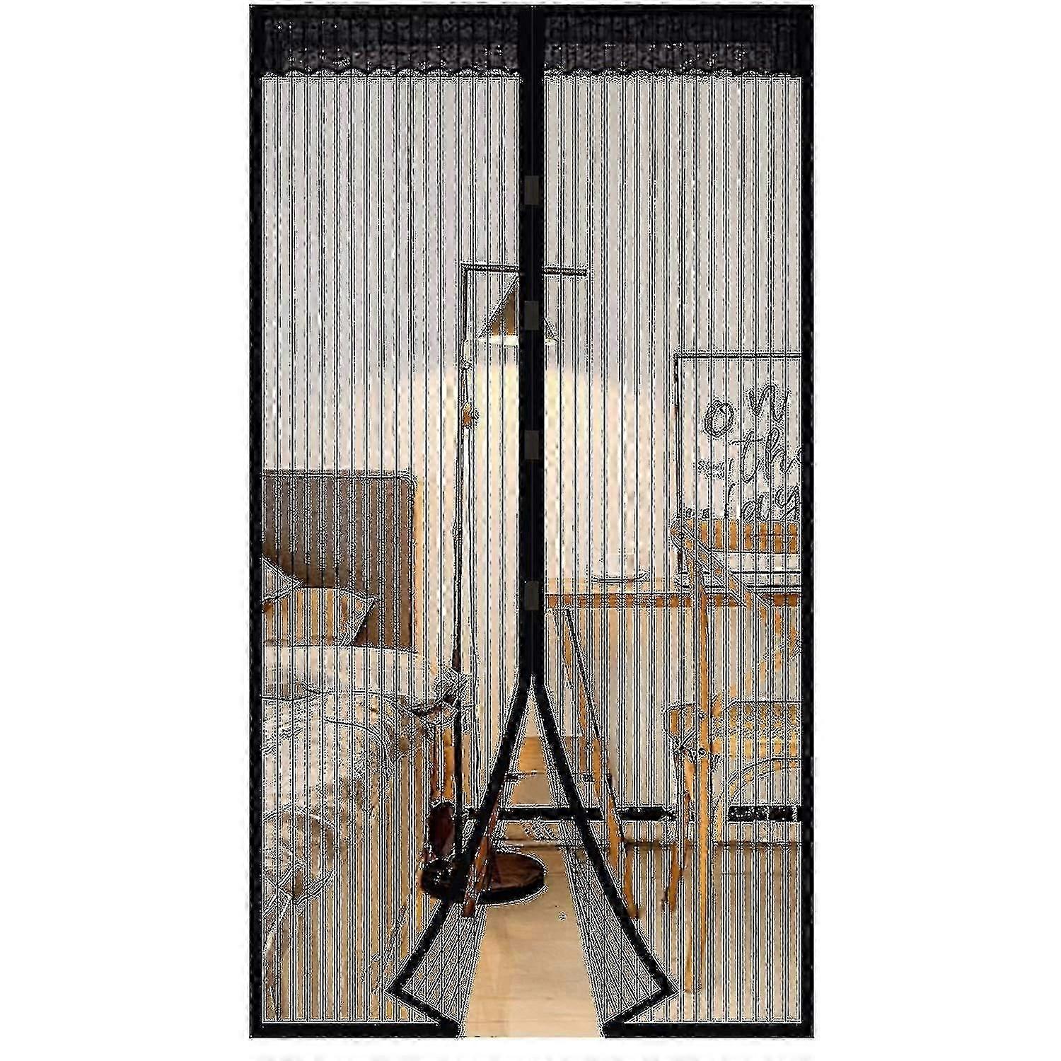 Magnetic fly screen for balcony with automatic closing