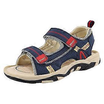 Kindersandalen voor jongens, zomersandalen, casual unisex slippers voor peuters, blauw, geschikt voor kinderen van 11,5-12 jaar.