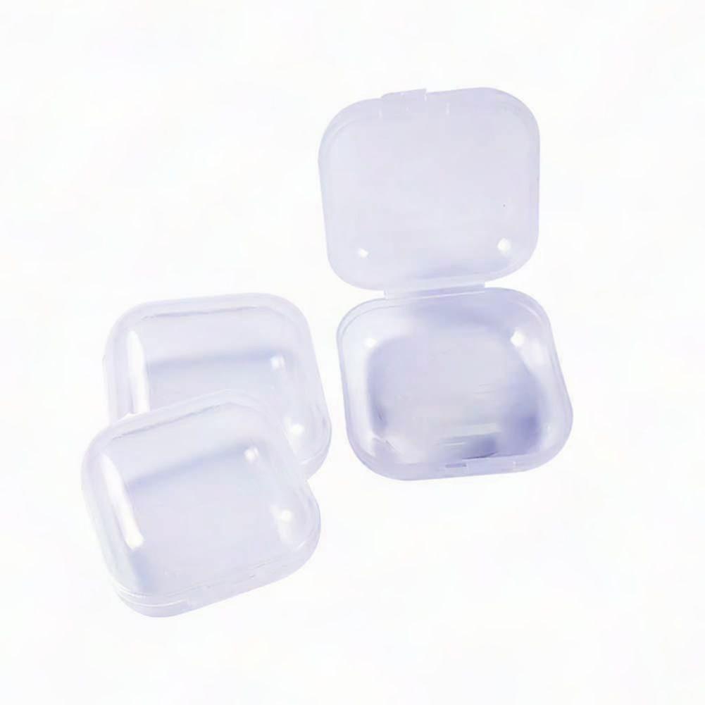 20 PCS Transparent Plastic Empty Earplugs Case Earplugs Box Storage Case