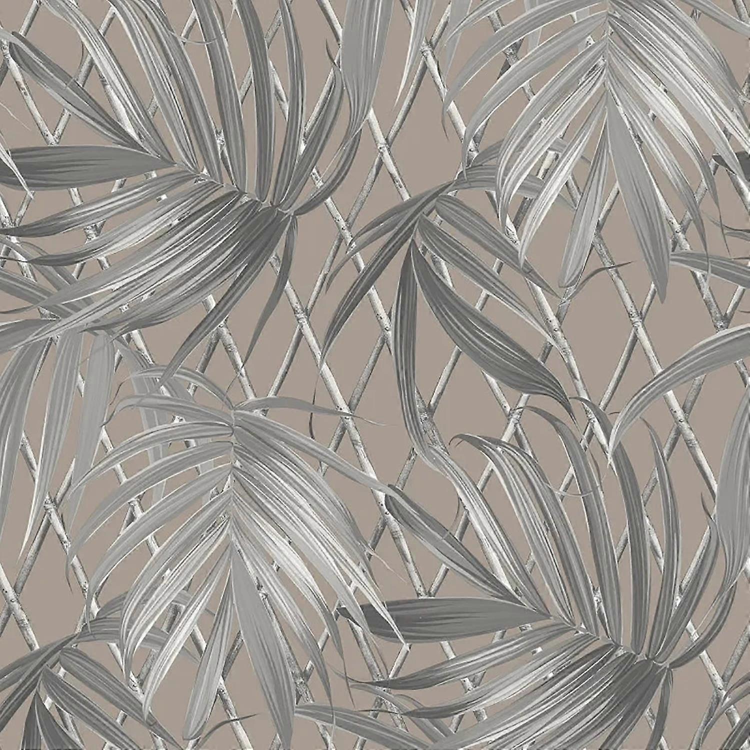 Vasari Bamboo Leaf Taupe Wallpaper