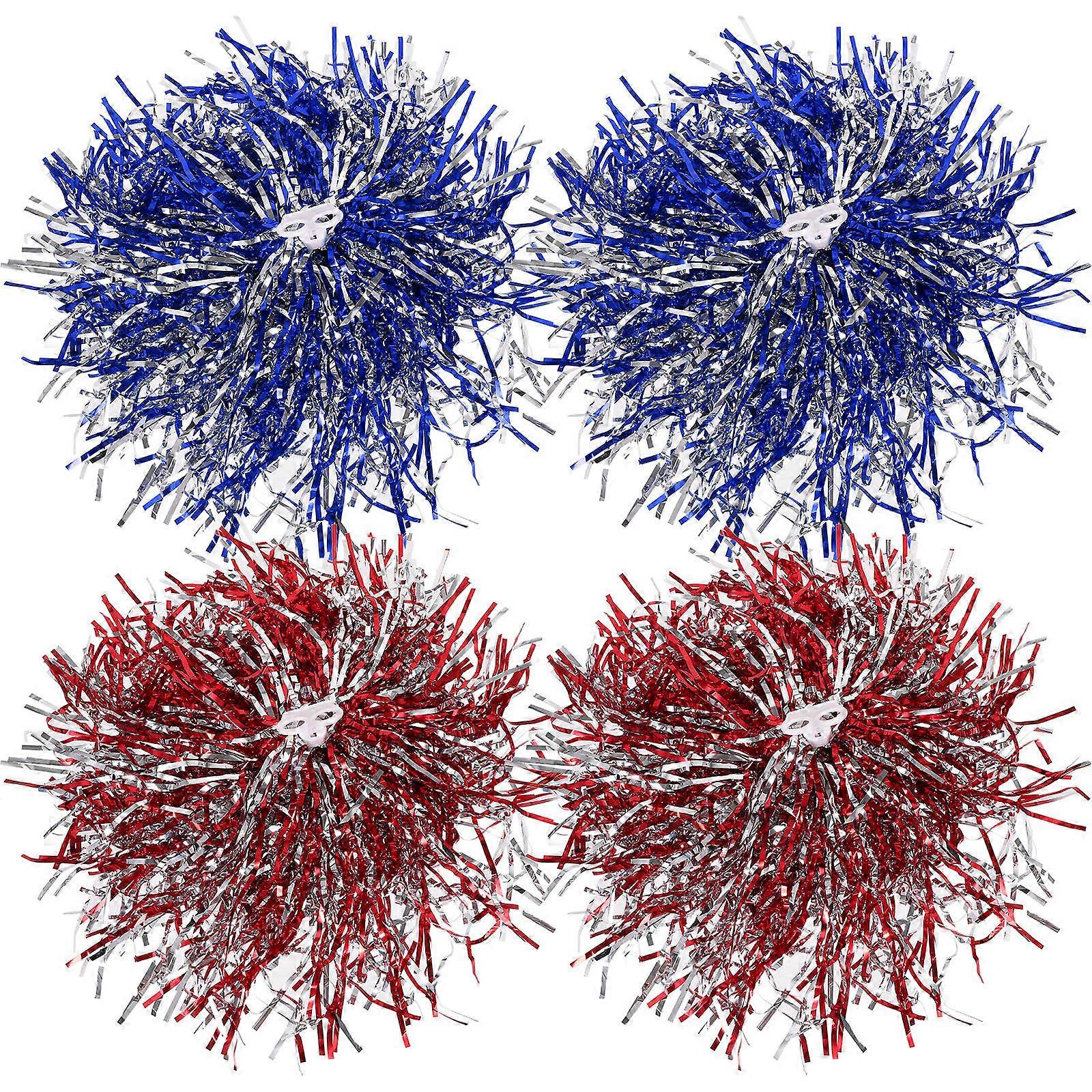 Cheer Pom Poms for Dancing Performance 8Pcs Durable Pe Material