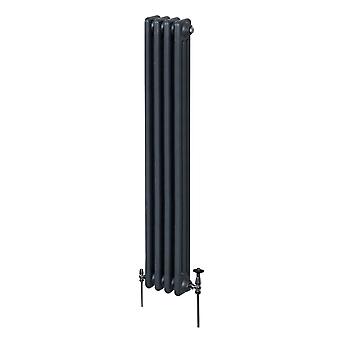 Traditional 3 Column Radiator 1800mm x 202mm Modern Central Heating Heater Matt Anthracite Grey
