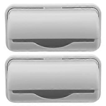 2pcs Wall-mounted Trash Bag Dispenser Garbage Bag Storage Box Trash Bag Container for Bathroom Kitchen (Grey)