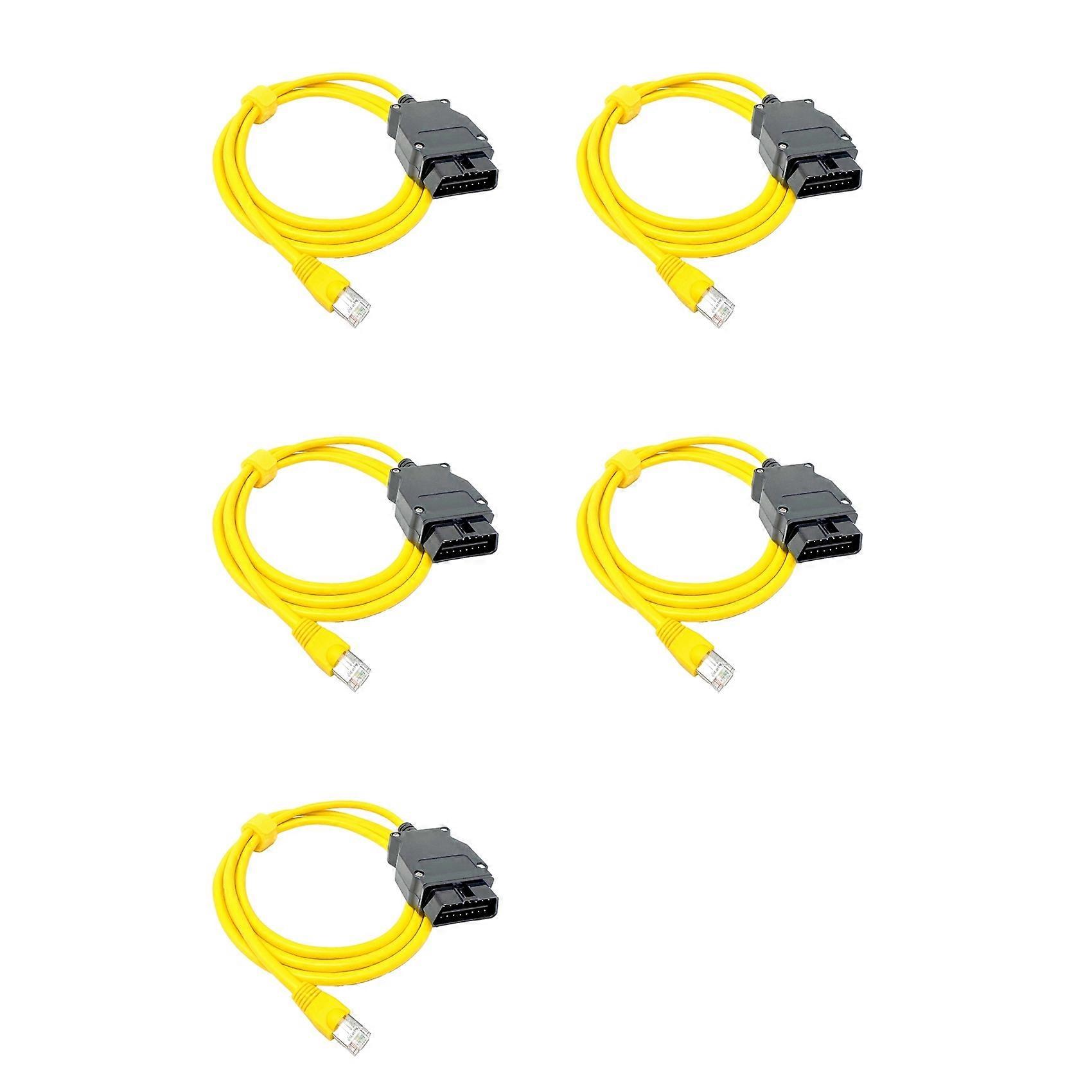 5X ENET Data Cable Compatible with BMW Enet Ethernet ENET ICOM Coding for F OBD2 Diagnostic Coding Tool OBDII Adapter