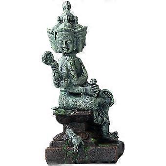 Ornement Bouddha en résine pour aquarium, cachette décorative pour aquarium