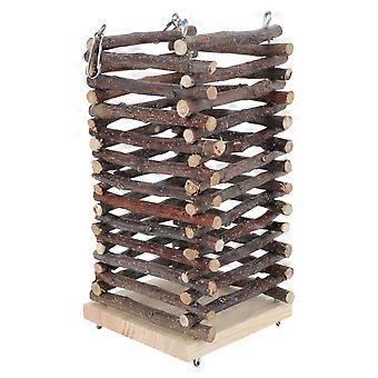 1 Pz Piccoli Animali Gabbia Mangiatoia Di Fieno Cremagliera Mangiatoia Di Fieno In Legno Naturale (Legno)