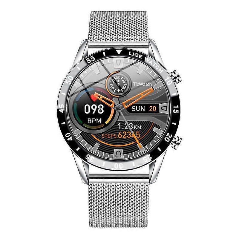 LIGE 0175 Men , Style: Mesh Bt (Silver) Silver