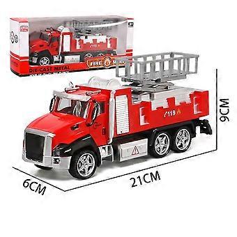 (1 peça) Carro de liga leve e de som infantil modelo escavadeira de jato de água de incêndio (carro de liga de som e luz [veículo de resgate de incêndio])