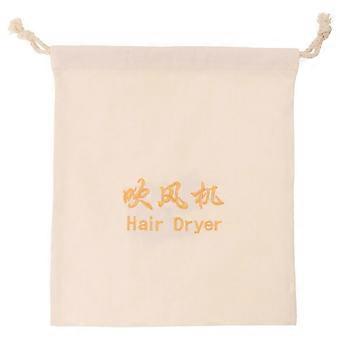 Hair Dryer Bag Drawstring compatible with Bathroom Storage Hemp Cloth Design