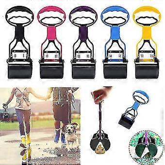 Pet Dog Cat Pooper Scooper Long Handle Jaw Poop Scoop Outdoor Cleaner Waste Pick Up Tool
