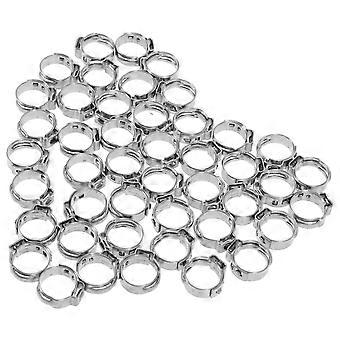 50pcs Cinch Klemmen Edelstahl Crimp Ringe Schlauchschellen Schlauchanschlüsse Verschraubung 3/4Zoll