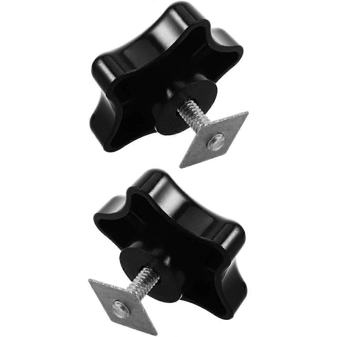 2pcs M6 Thread Star Shaped Knobs with Square Washer Replacement Tightening Knobs for Rv Awning