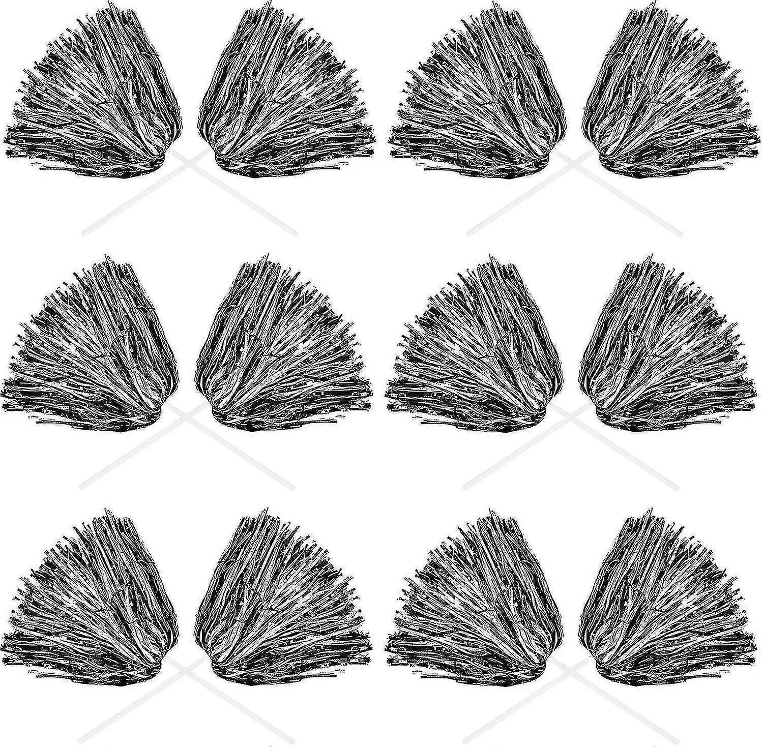 24 Pack Metallic Cheerleading Pom Pom 12 polegadas Cheerleader Pom Poms Com Batuta