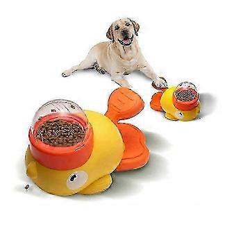 Smart Duck Auto Pet Feeder, Interactive Pet Feeder Anxiety Relief Cat/Dog Toy with Treat Dispenser & Slow Feed Puzzle, 3 Lids hwy