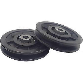 90mm Bearing Nylon Pulley, Strength Training Pulley, Universal Wheel for Cable Machine Gym Equipment Garage Door, Sliding Door Pulley
